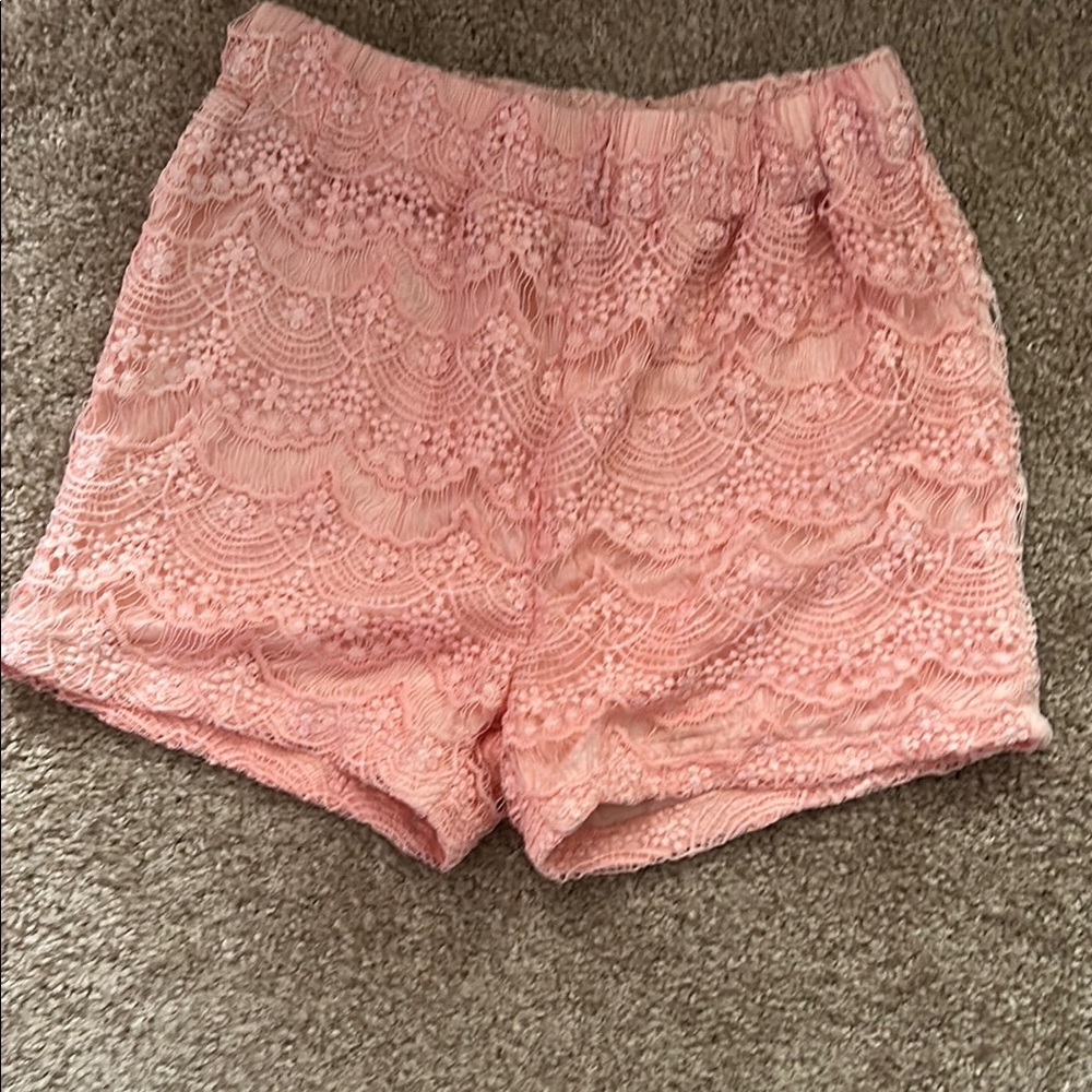 POL Blush Lace Shorts
